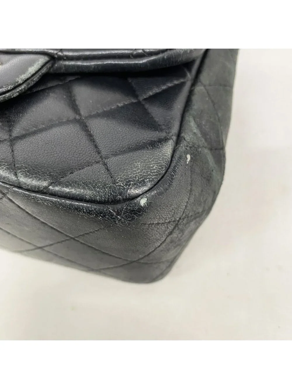 Chanel Shoulder Bag Mini Quilted Lambskin Black Gold